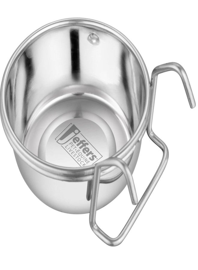 Jeffers Pet Stainless Steel Cage Cup Pet Feeder with Hooks for Birds, Rabbits, Ferrets, Kittens & Small Animals - Hanging Food Water Bowl Dish for Cages, Crates, Kennels - Dishwasher Safe - 10 oz - Image 5